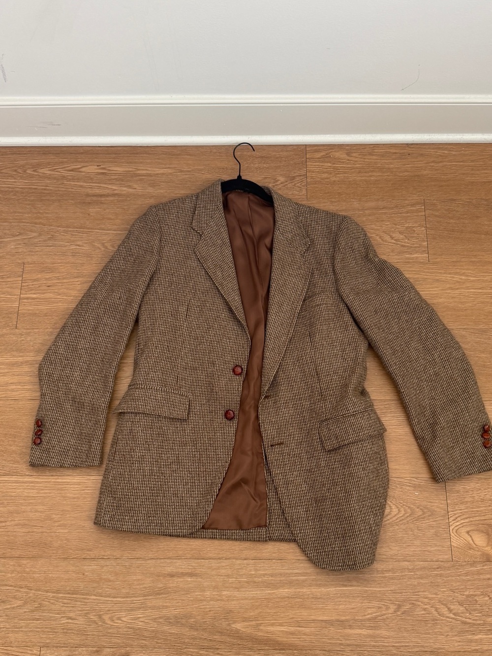 Brown Tweed Men's Blazer - Classic Tailored Jacket